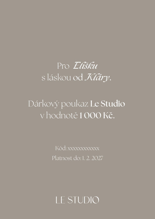 Dárková karta Le Studio