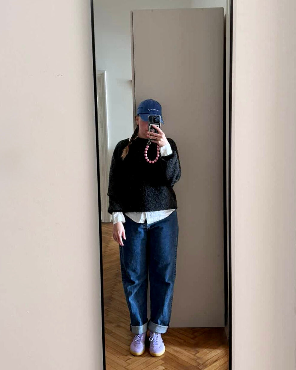 Mini korálkový popruh na telefon – Ballet Pink