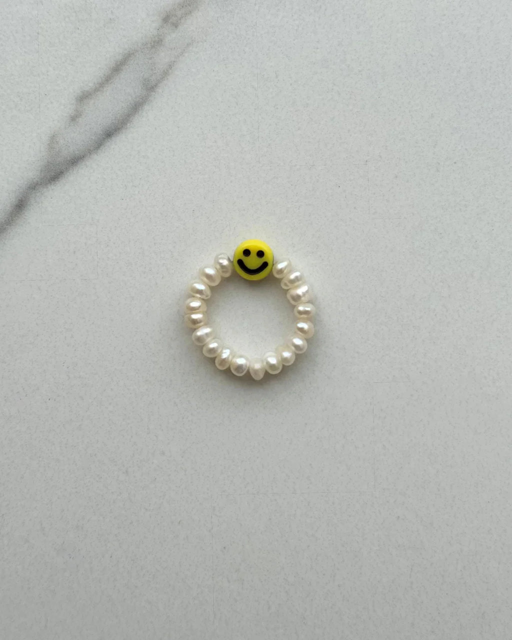 Smiley Pearl Ring