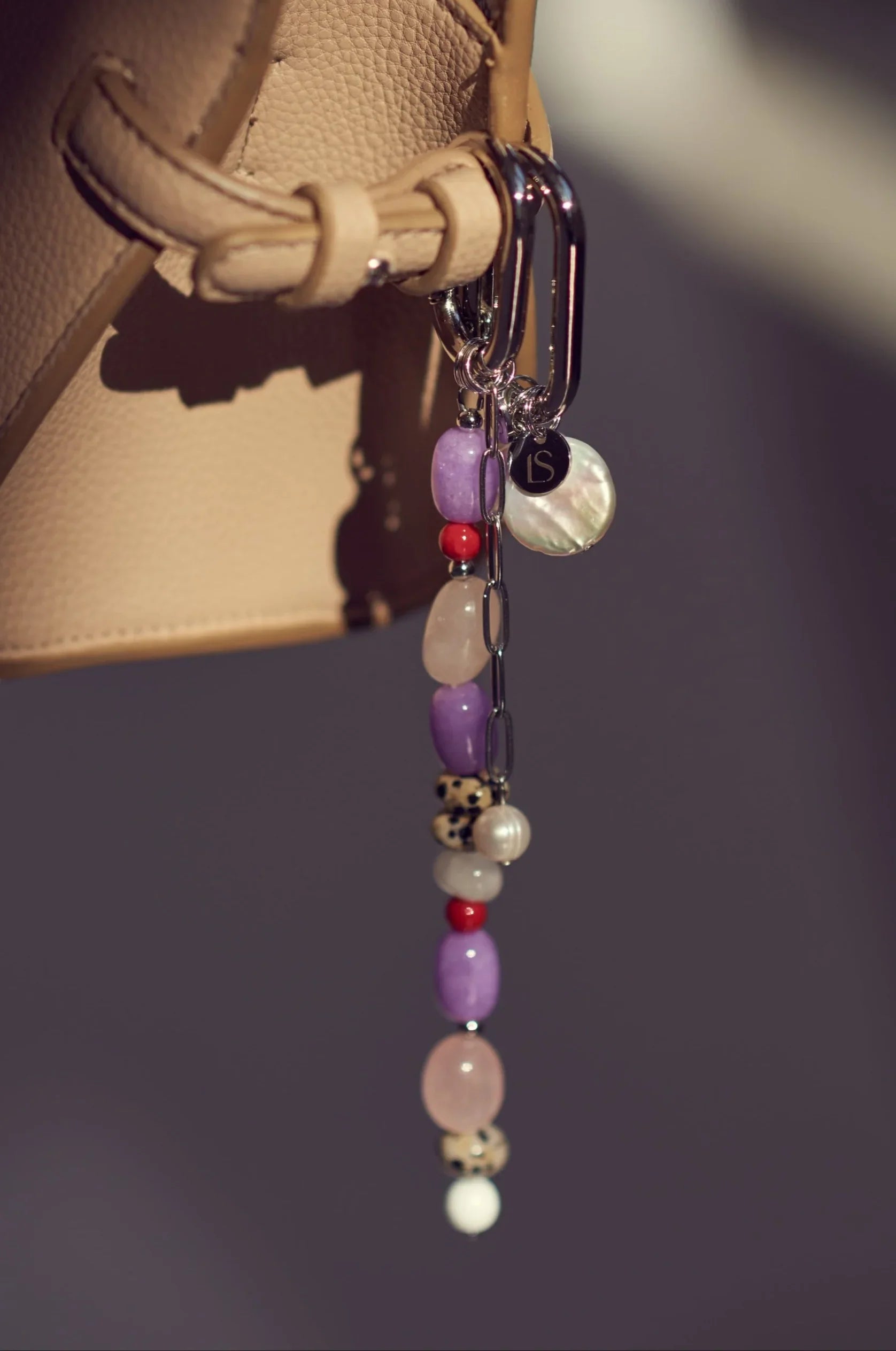 Violet Dalmatian Bag Charm