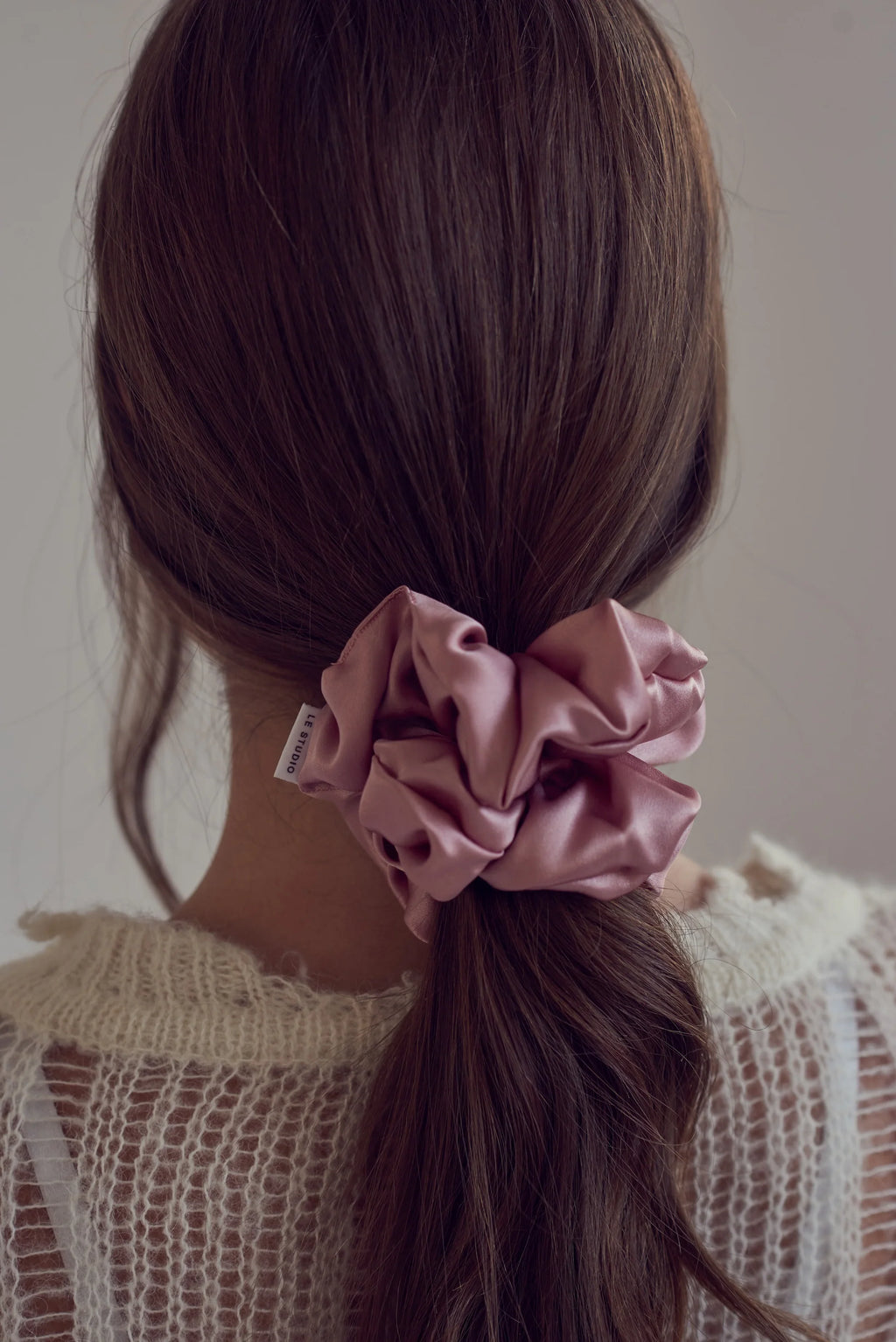 Scrunchie ze 100% hedvábného saténu - Rose