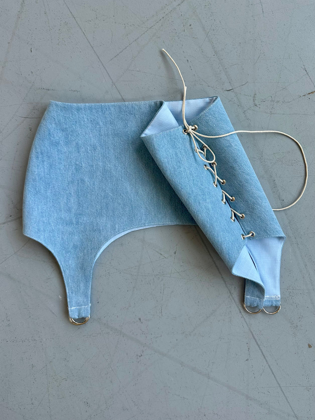 Denimový pás Corset