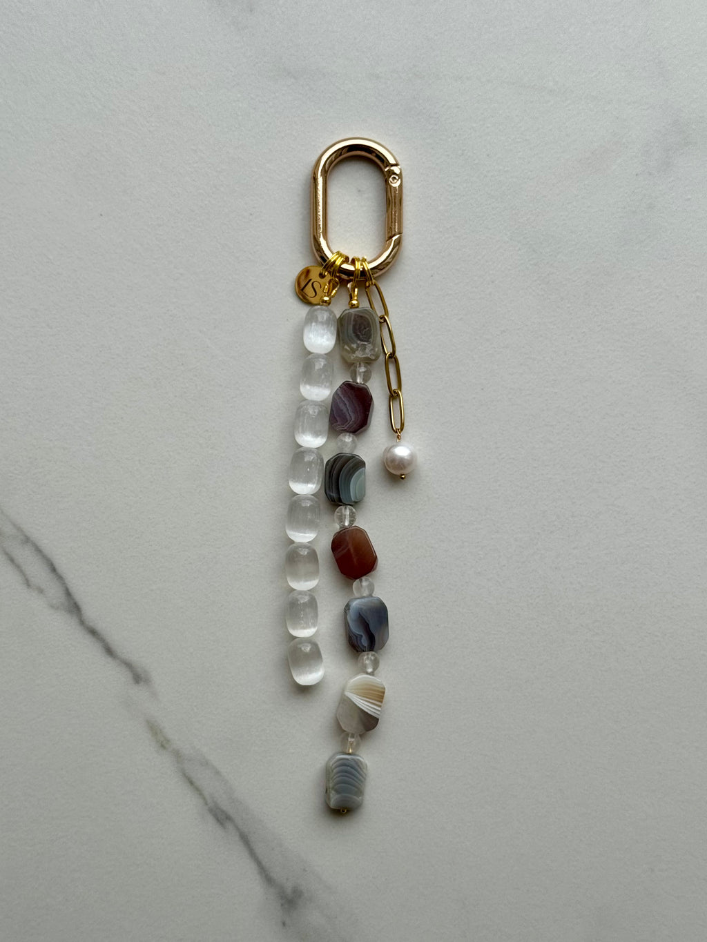 Mocha Stone Bag Charm