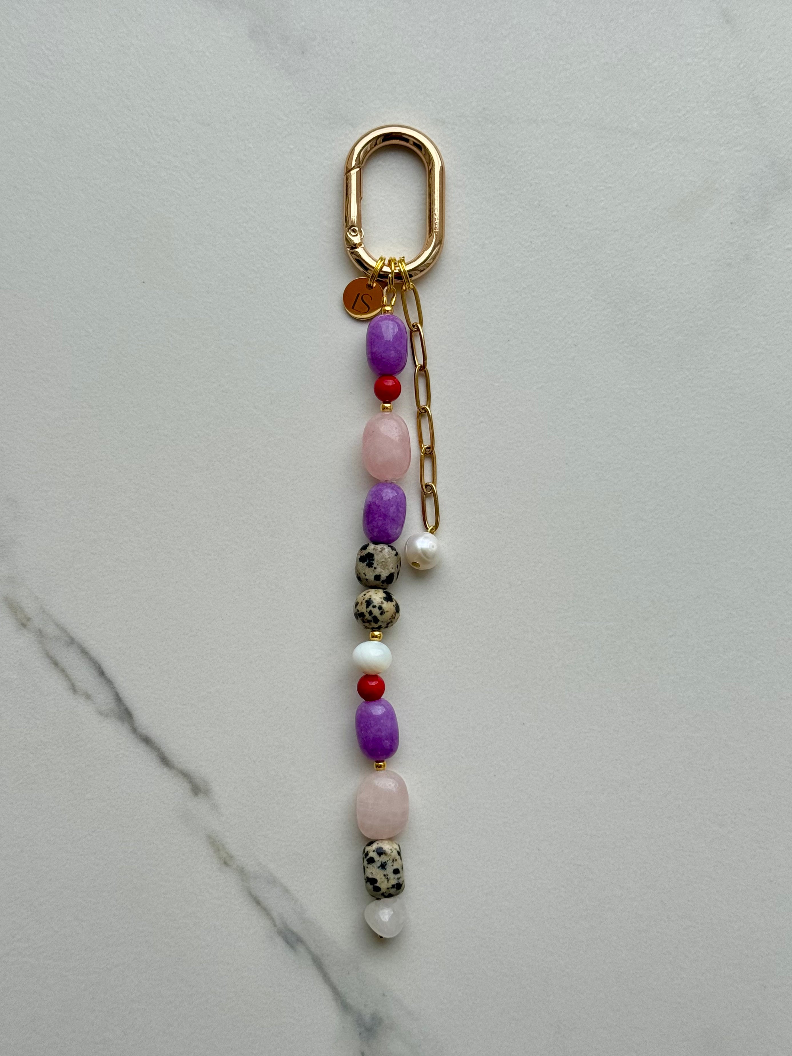 Violet Dalmatian Bag Charm