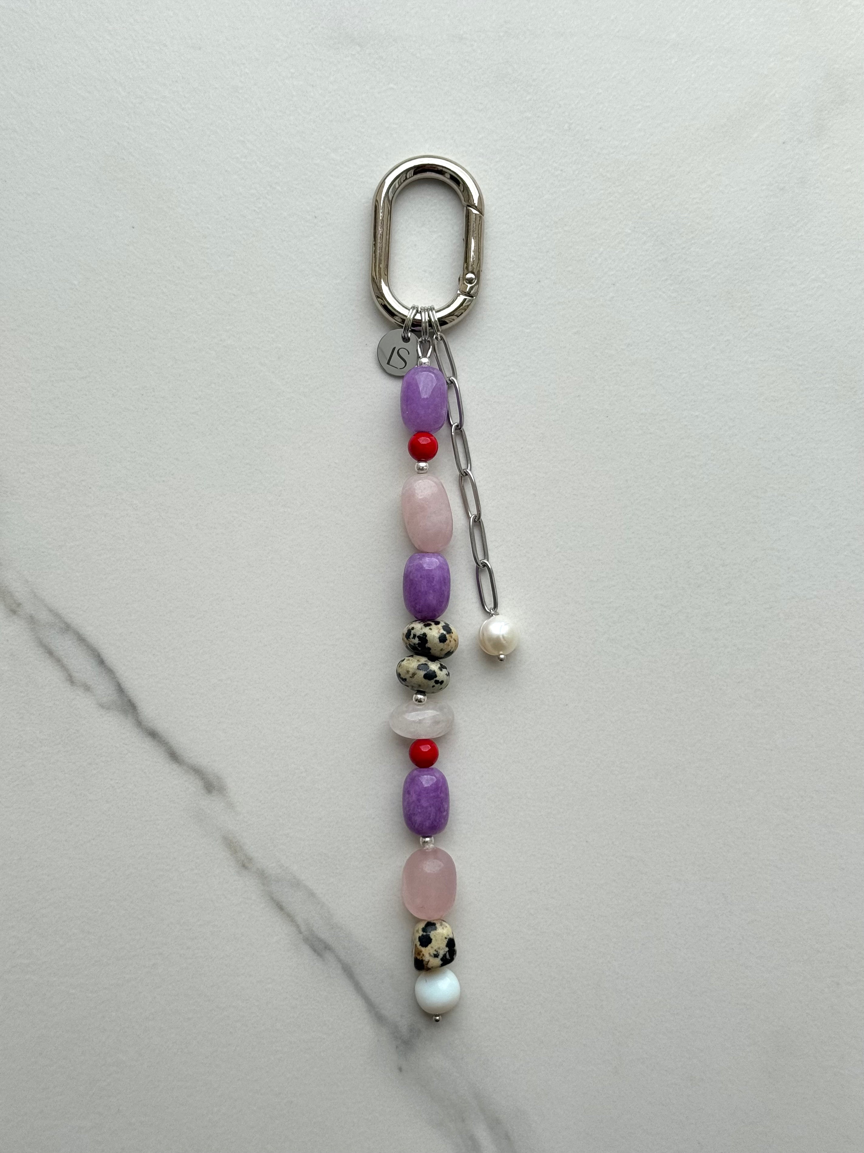 Violet Dalmatian Bag Charm