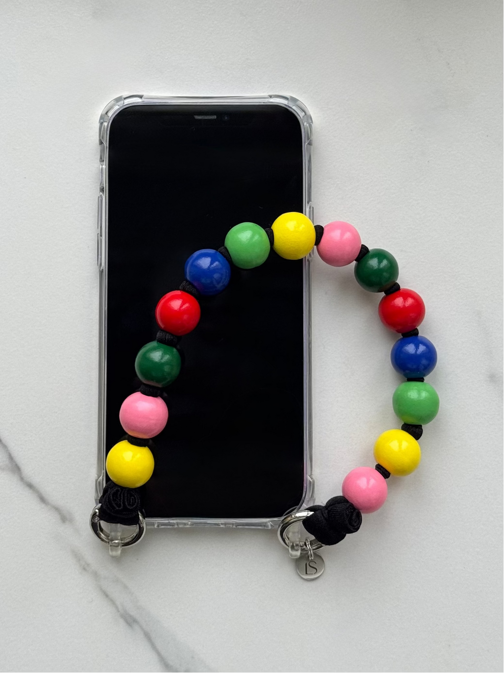 Mini korálkový popruh na telefon – No Rules