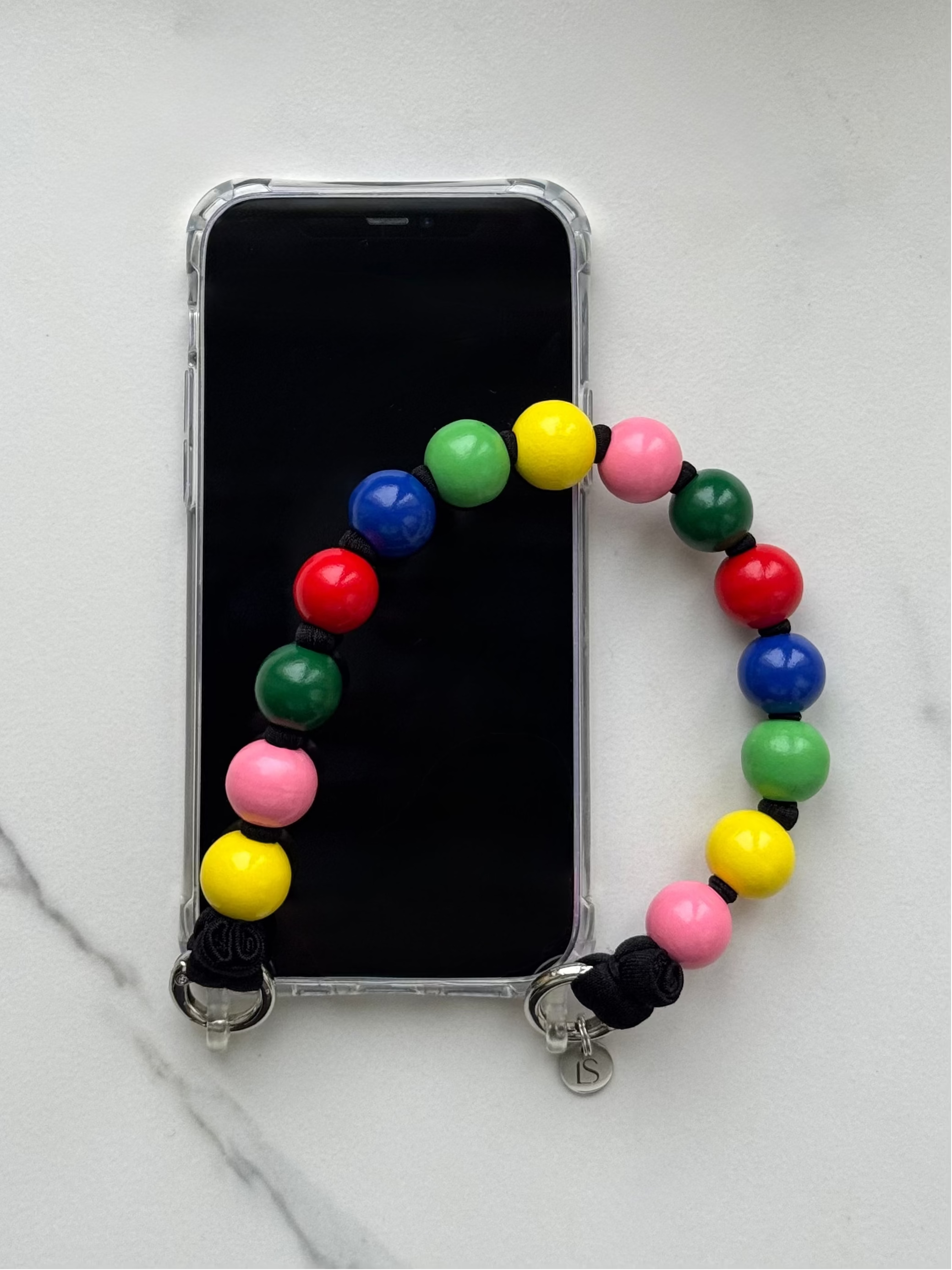 Mini korálkový popruh na telefon – No Rules