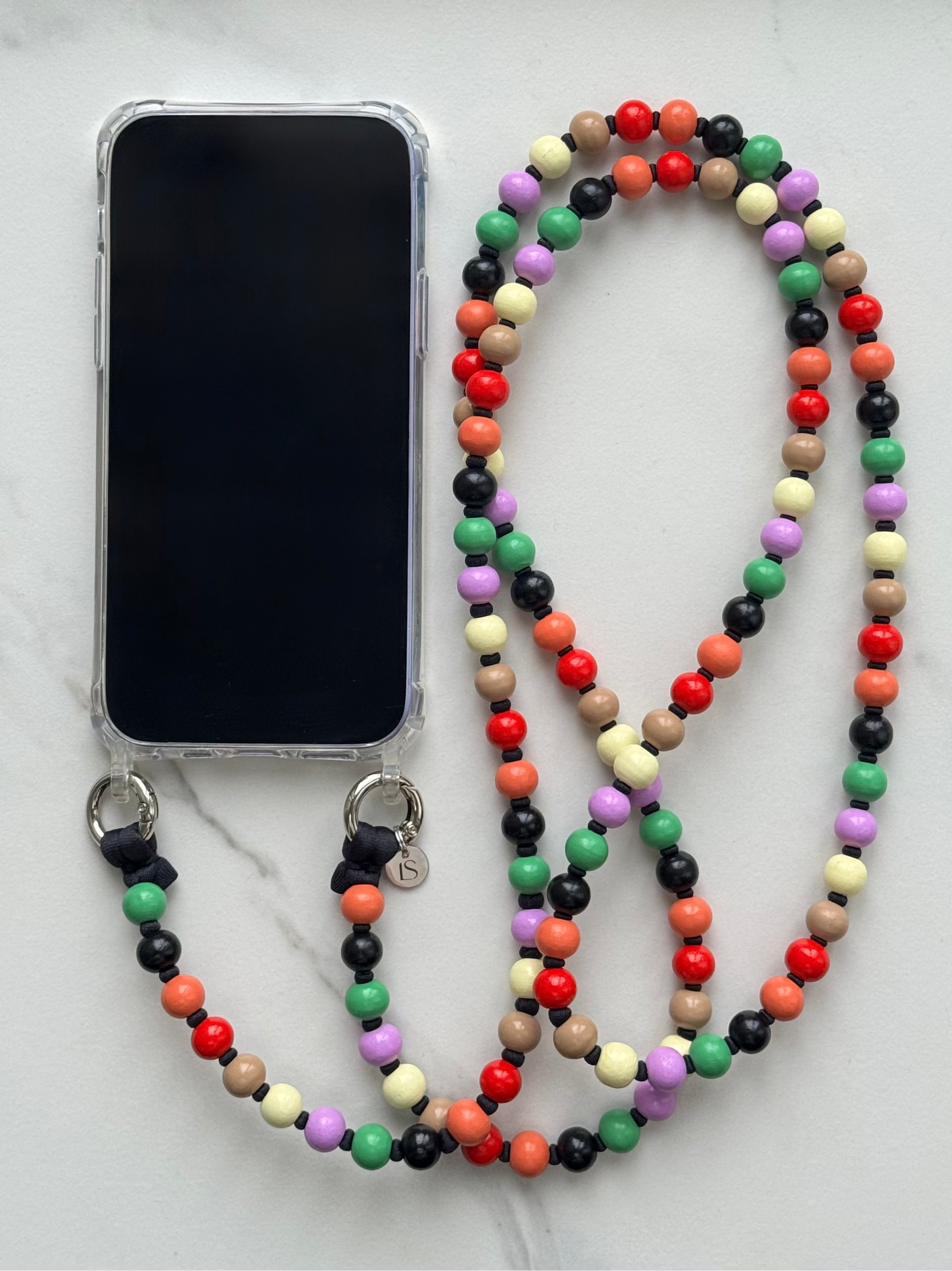Korálkový popruh na telefon – No Rules