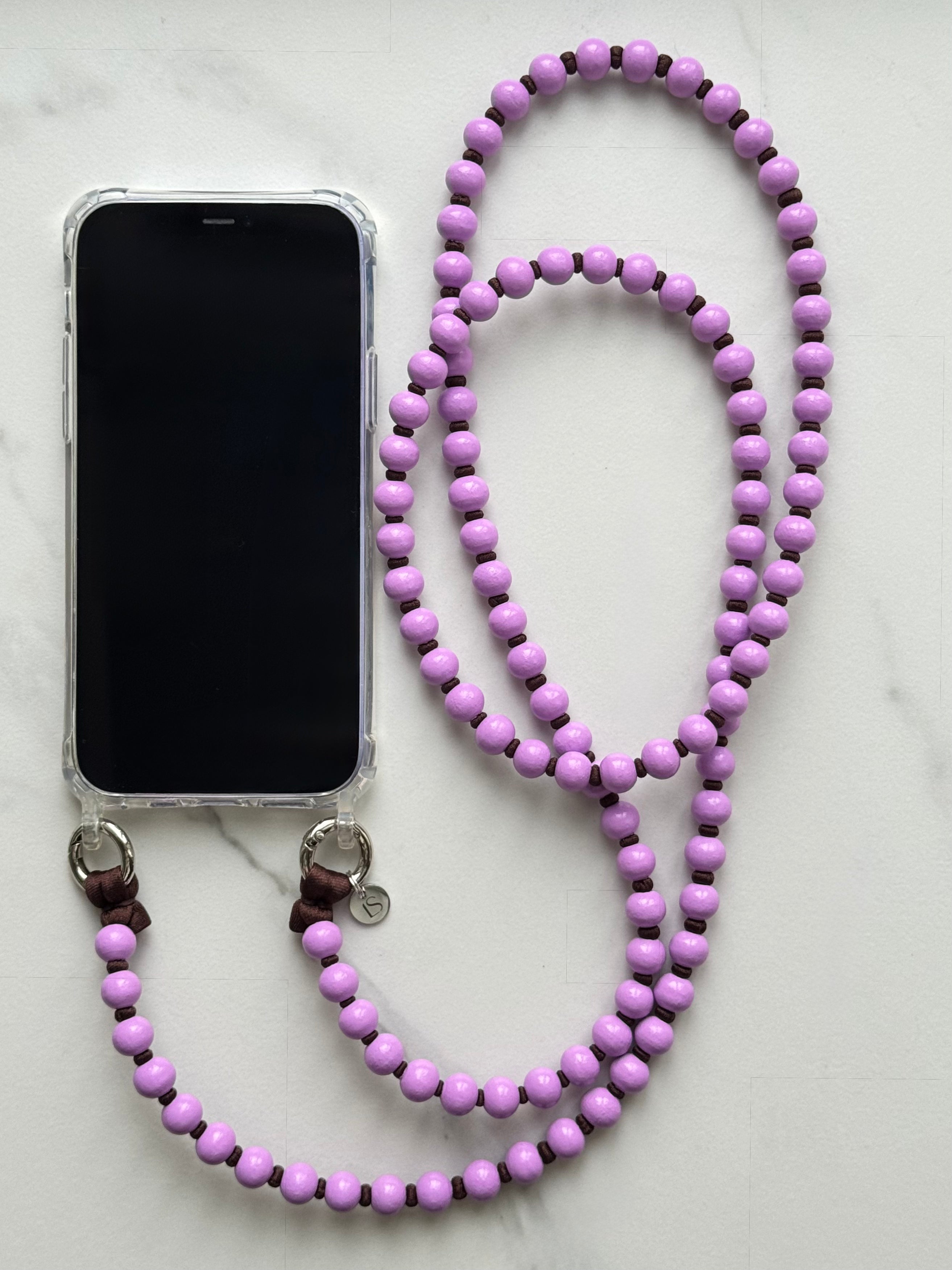 Korálkový popruh na telefon – Ultra Violet