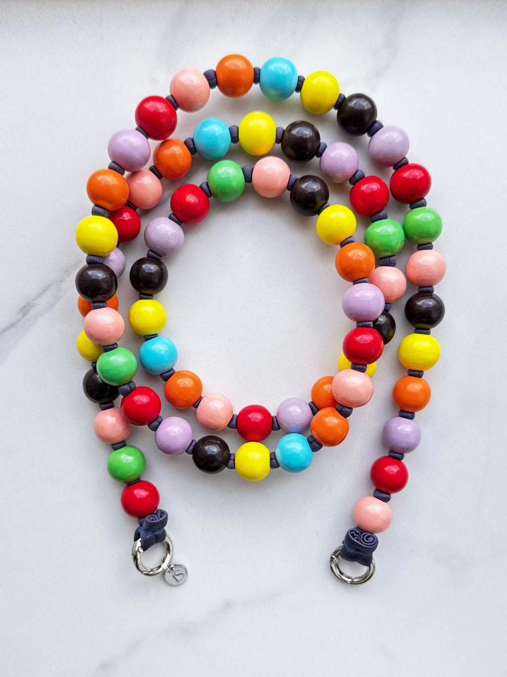 Beaded phone strap extra – colorful