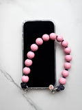 Mini korálkový popruh na telefon – Ballet Pink