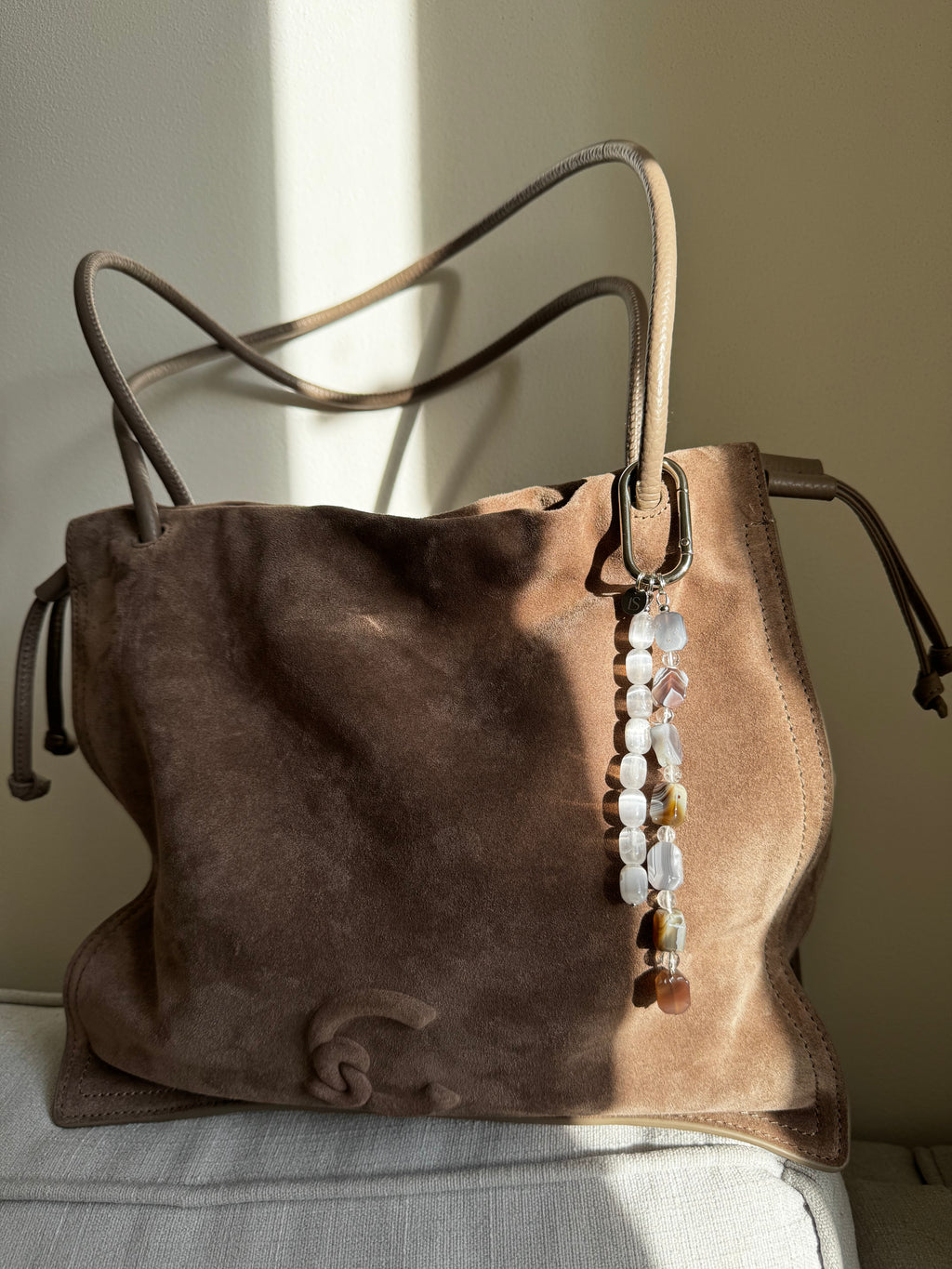 Mocha Stone Bag Charm
