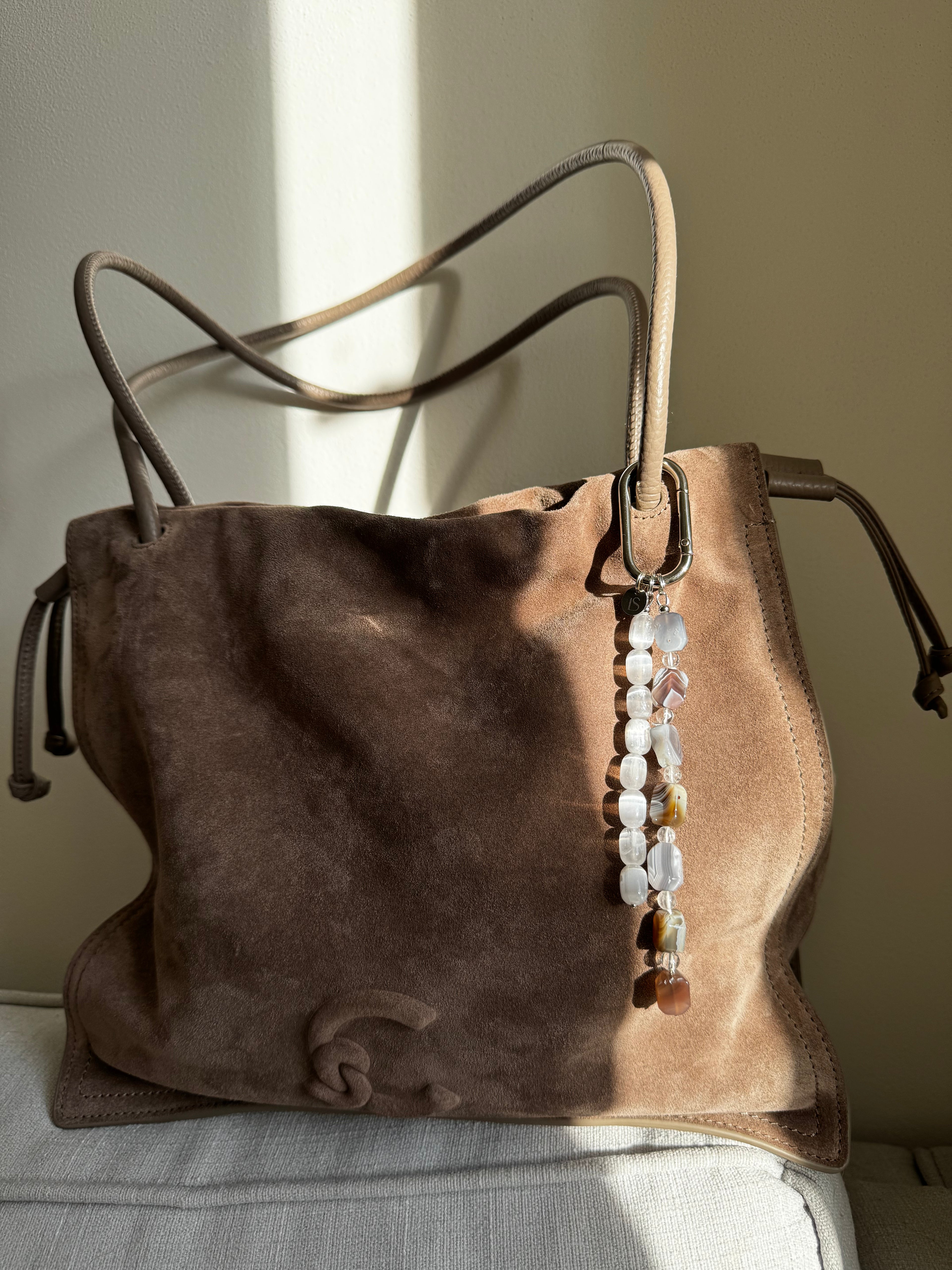 Mocha Stone Bag Charm