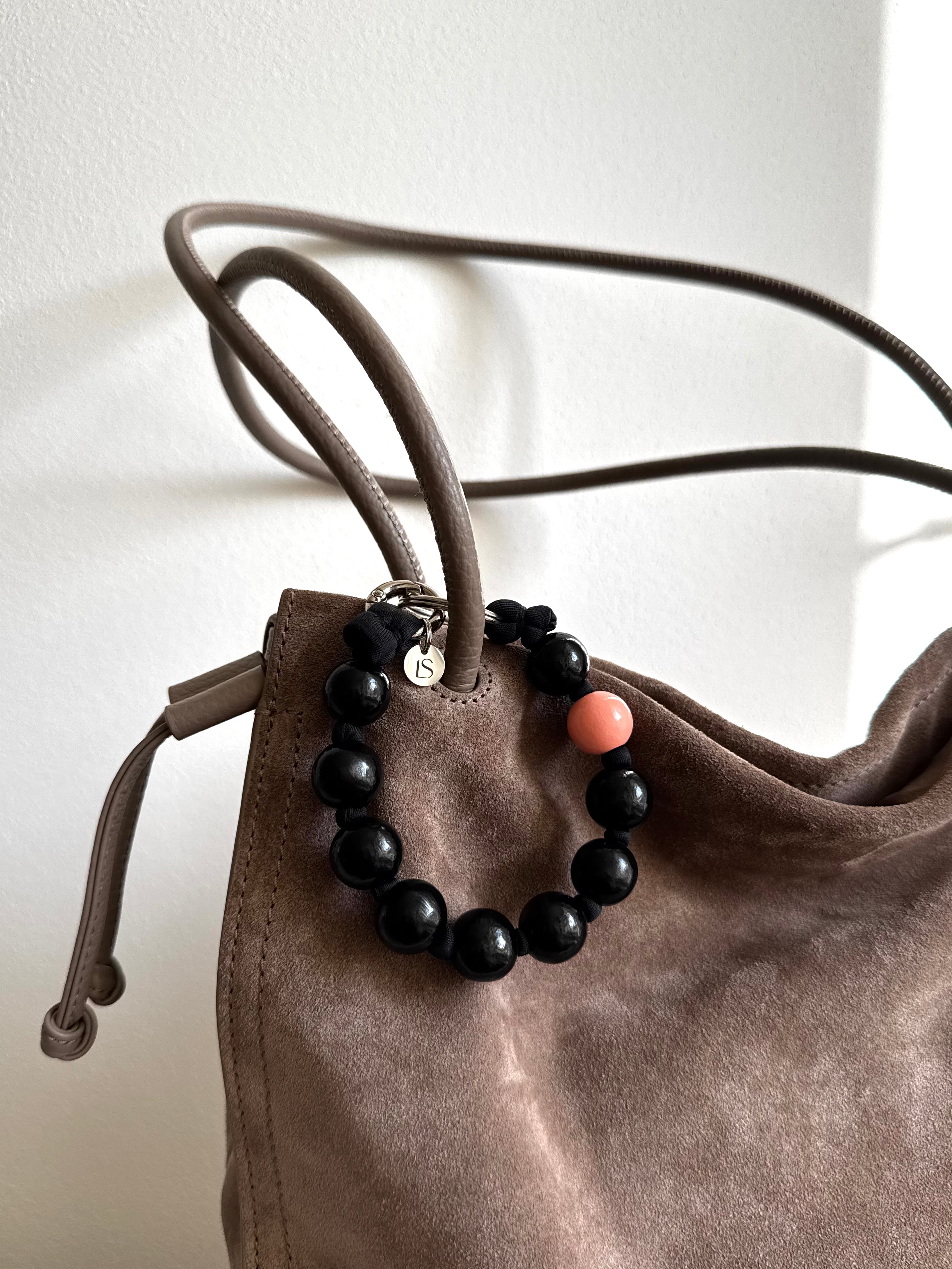 Keychain - black &amp; pink