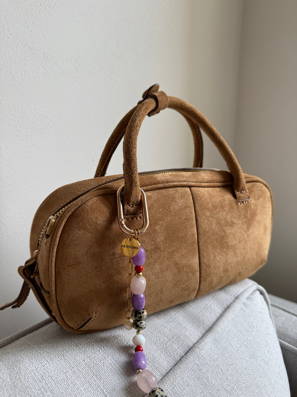 Violet Dalmatian Bag Charm