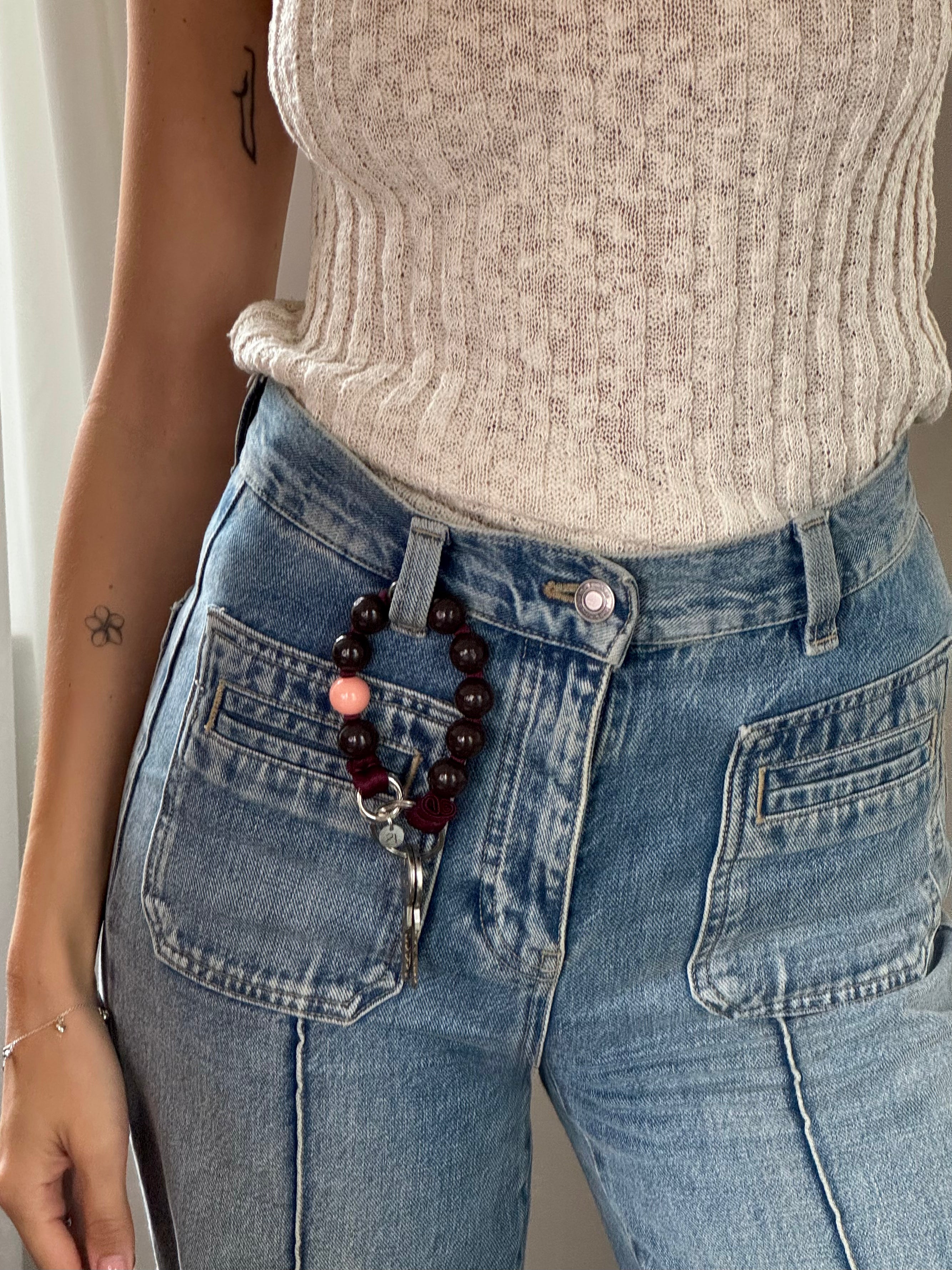 Klíčenka - hnědá & růžová