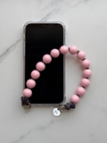 Mini korálkový popruh na telefon – Ballet Pink