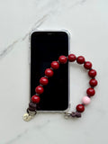 Mini korálkový popruh na telefon – Wild Cherry