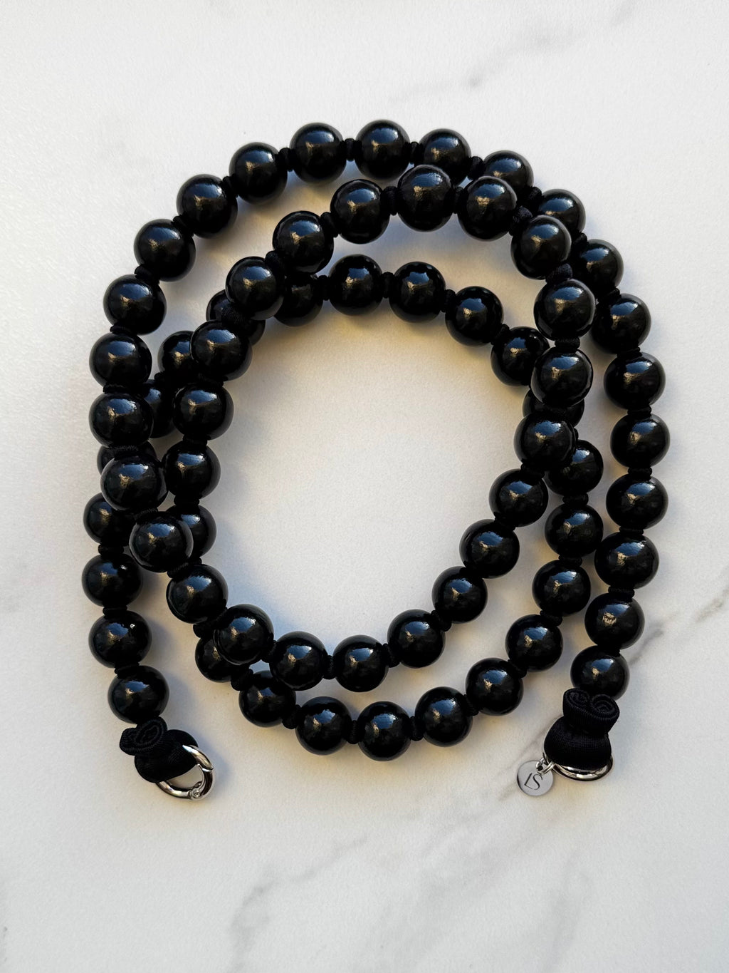 Beaded phone strap extra – black