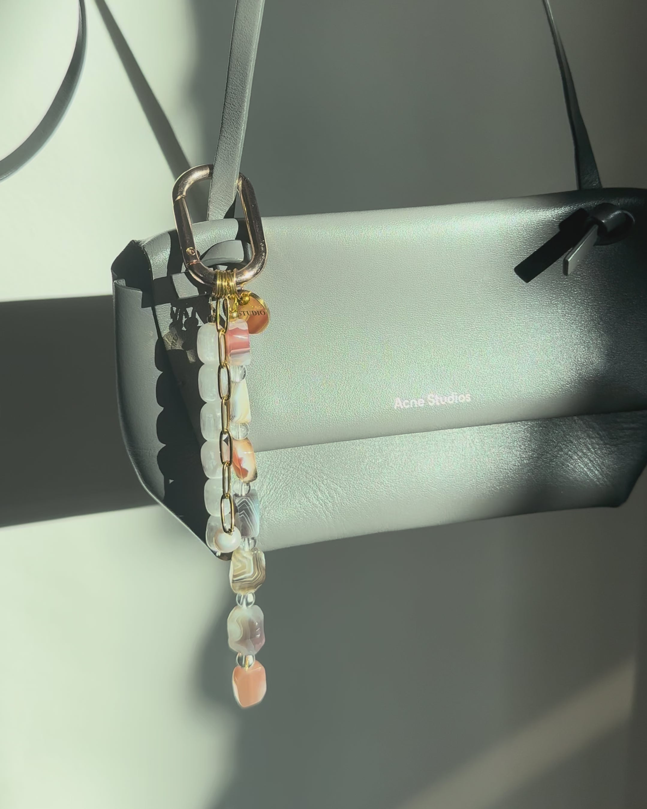 Mocha Stone Bag Charm