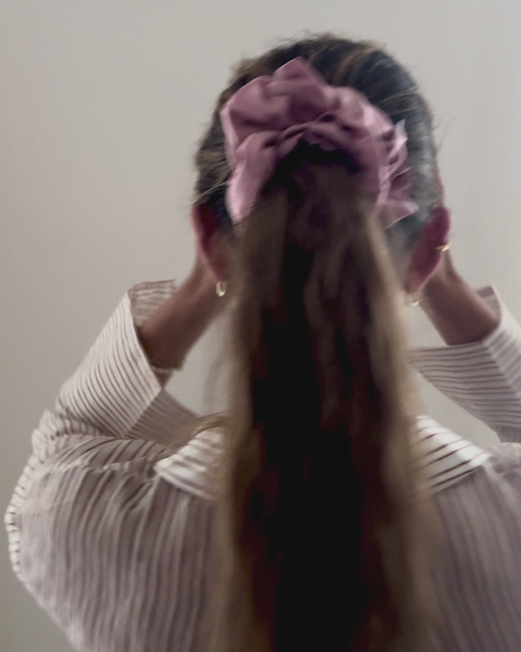 Scrunchie ze 100% hedvábného saténu - Rose